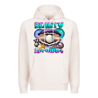 Pale Pink Beauty Lies Within Premium Hoodie - CowhideDigitalArt