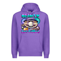 Purple Beauty Lies Within Premium Hoodie - CowhideDigitalArt