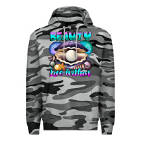 Slate Camo Beauty Lies Within Premium Hoodie - CowhideDigitalArt