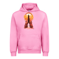 Fuchsia Pink Retro Animation  Novel Art Characters Poster Urban Hoodie - maiPhamDesign