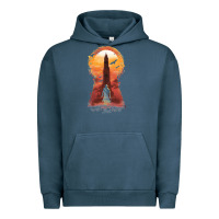 Pigment Midnight Navy Retro Animation  Novel Art Characters Poster Urban Hoodie - maiPhamDesign