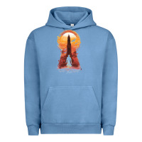 Pigment Pebble Blue Retro Animation  Novel Art Characters Poster Urban Hoodie - maiPhamDesign