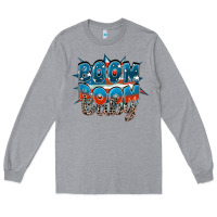 Heather Grey Boom boom baby Long Sleeve Tee - FaDigitalArtStudio