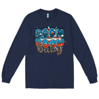 Navy Boom boom baby Long Sleeve Tee - FaDigitalArtStudio