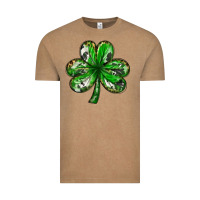 Vintage Coffee Shamrock with leopard and cowhide St. Patricks day Vintage Tee - HowdyJamesFarm