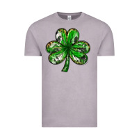 Vintage Zinc Shamrock with leopard and cowhide St. Patricks day Vintage Tee - HowdyJamesFarm