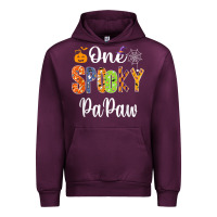 Mauve Wine grandpa family halloween matching shirts, one spooky papaw t shirt Urban Hoodie - maiPhamDesign