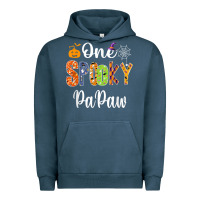 Pigment Midnight Navy grandpa family halloween matching shirts, one spooky papaw t shirt Urban Hoodie - maiPhamDesign