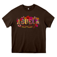 Chocolate Brown Abuela Our Lady Heavy Core Tee - texasbilliewilder