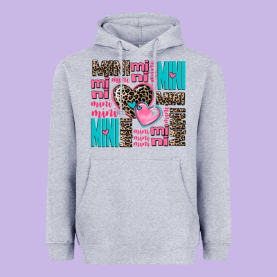 Mini Mini Mini With Hearts Heavyweight Hoodie Designed By Adodesignshop