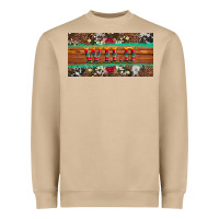 Mushroom western wild and floral leopard  cowhide licanse plate Heavyweight Sweatshirt - Artiststas