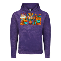 Cloud Purple Thanksgiving Coffee Cups Vintage Hoodie - FaDigitalArtStudio