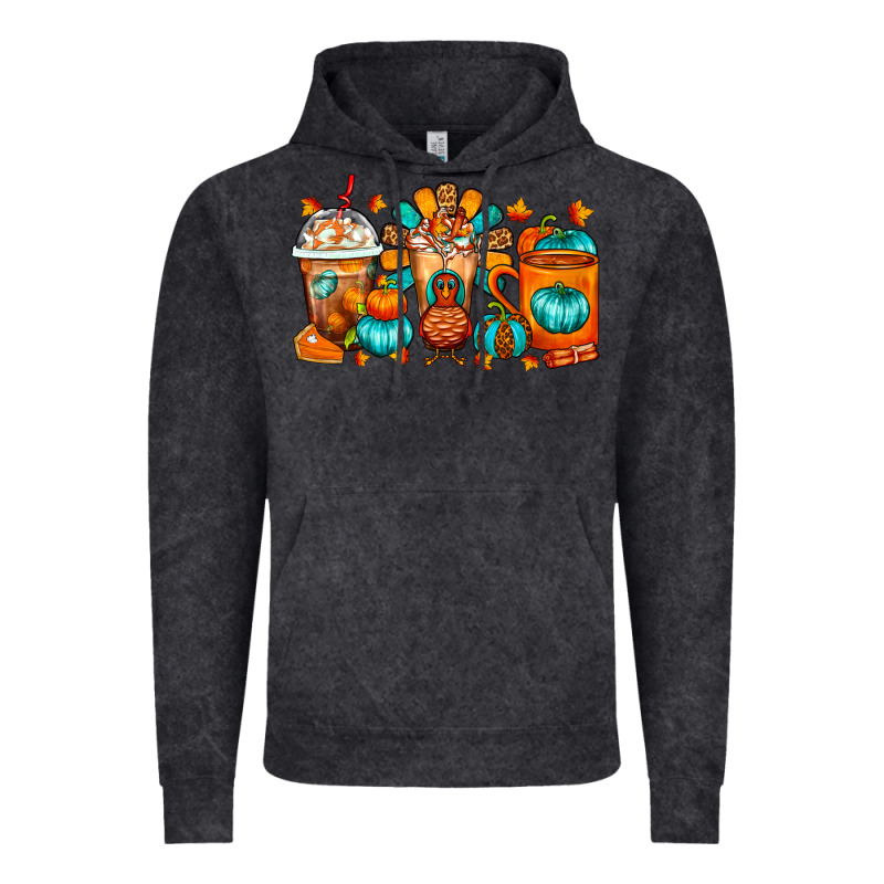 Thanksgiving Coffee Cups Vintage Hoodie by FaDigitalArtStudio | Teevron