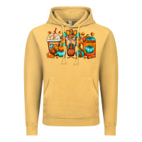 Vintage Mustard Thanksgiving Coffee Cups Vintage Hoodie - FaDigitalArtStudio