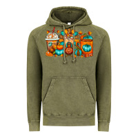 Vintage Olive Thanksgiving Coffee Cups Vintage Hoodie - FaDigitalArtStudio