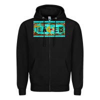 Black teacher license plate Zipper Hoodie - BarkalooDesign
