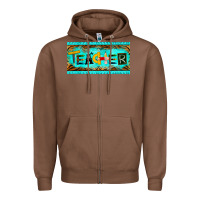 Chestnut teacher license plate Zipper Hoodie - BarkalooDesign