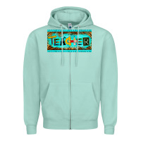 Teacher License Plate Zipper Hoodie | Teevron