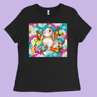 Easter Day Rabbit Ladies Tee Designed By Tumblerdesignbyshophia