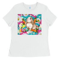 White easter day rabbit Ladies Tee - TumblerDesignByShophia