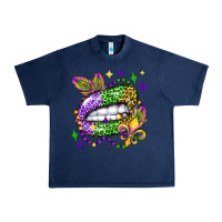 Navy mardi gras lip olivia Urban Heavy Tee - OliviaCreatesArt