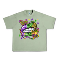 Oil Green mardi gras lip olivia Urban Heavy Tee - OliviaCreatesArt