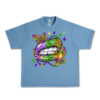 Pebble Blue mardi gras lip olivia Urban Heavy Tee - OliviaCreatesArt