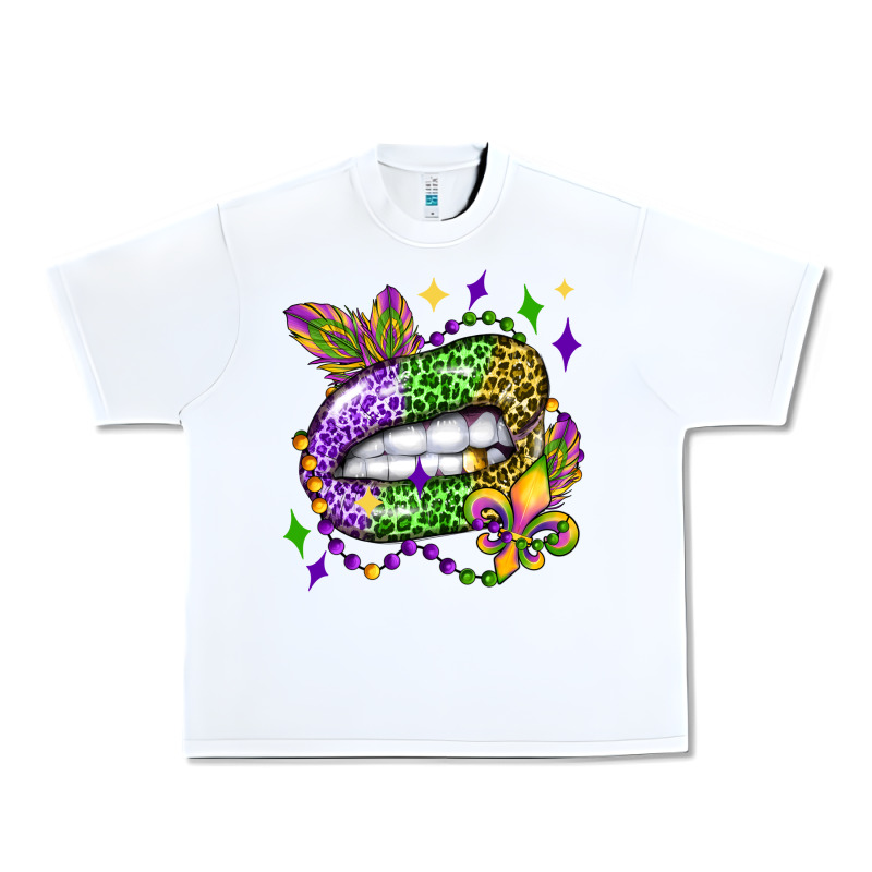 Mardi Gras Lip Olivia Urban Heavy Tee by OliviaCreatesArt | Teevron