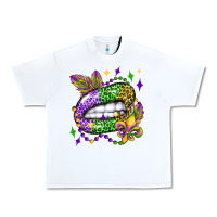 White mardi gras lip olivia Urban Heavy Tee - OliviaCreatesArt