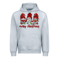 Heather Grey merry christmas gnome with christmas lights Urban Hoodie - JahusDesignShop