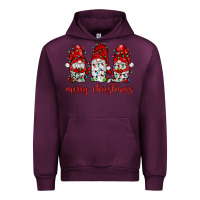 Mauve Wine merry christmas gnome with christmas lights Urban Hoodie - JahusDesignShop