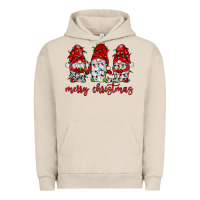 Pigment French Oak merry christmas gnome with christmas lights Urban Hoodie - JahusDesignShop