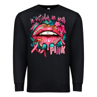 Black in october we wear pink  lips Premium Sweatshirt - AdoDesignShop