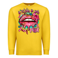 Lemon in october we wear pink  lips Premium Sweatshirt - AdoDesignShop