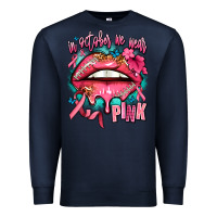 Navy in october we wear pink  lips Premium Sweatshirt - AdoDesignShop
