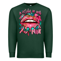 Sports Green in october we wear pink  lips Premium Sweatshirt - AdoDesignShop