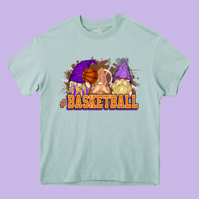 Basketball Gnomes Heavy Core Tee Designed By Nancycooperartshop