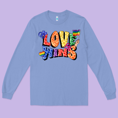 Love Wins Long Sleeve Tee Designed By Fadigitalartstudio