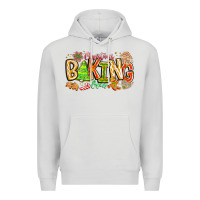 Dove Grey Christmas Baking Crew Premium Hoodie - CowhideDigitalArt