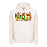 Pale Pink Christmas Baking Crew Premium Hoodie - CowhideDigitalArt