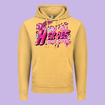 Not All Heroes Wear Capes Cancer Awareness Vintage Hoodie Designed By Fadigitalartstudio