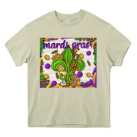 Mossy Mardi Gras fleur de lis Heavy Core Tee - NancyCooperArtShop