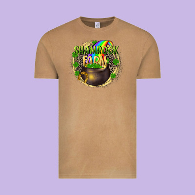 St. Patrick's Shamrock Farm Vintage Tee Designed By Cowgirlartshop