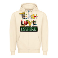 Sandshell teach love inspire Zipper Hoodie - BarkalooDesign