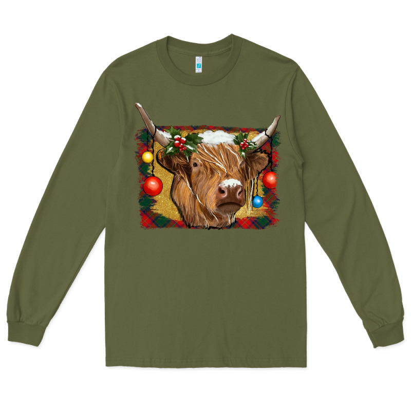 Highland Cow Christmas Long Sleeve Tee by RanaPortraitStore | Teevron