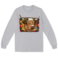 Moon Dust highland cow christmas Long Sleeve Tee - RanaPortraitStore
