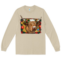 Mushroom highland cow christmas Long Sleeve Tee - RanaPortraitStore