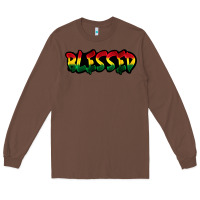 Chestnut Juneteenth blessed Long Sleeve Tee - FaDigitalArtStudio