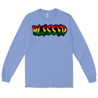 Colony Blue Juneteenth blessed Long Sleeve Tee - FaDigitalArtStudio