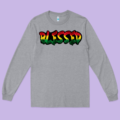 Juneteenth Blessed Long Sleeve Tee Designed By Fadigitalartstudio